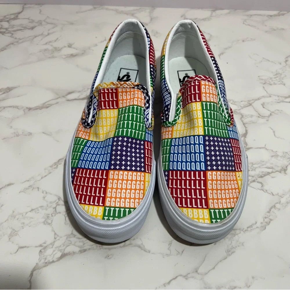 NWOB‎ Pride Multicolored Vans Sneakers -- Women's 8.5 -- Men's 7